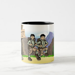 Taza Bicolor Camping personalizado, senderismo - Personalizado 