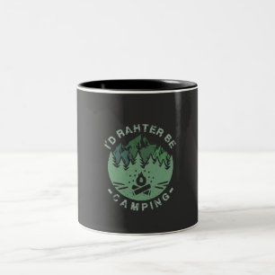 Taza Bicolor Camping - Preferiría Estar Camping