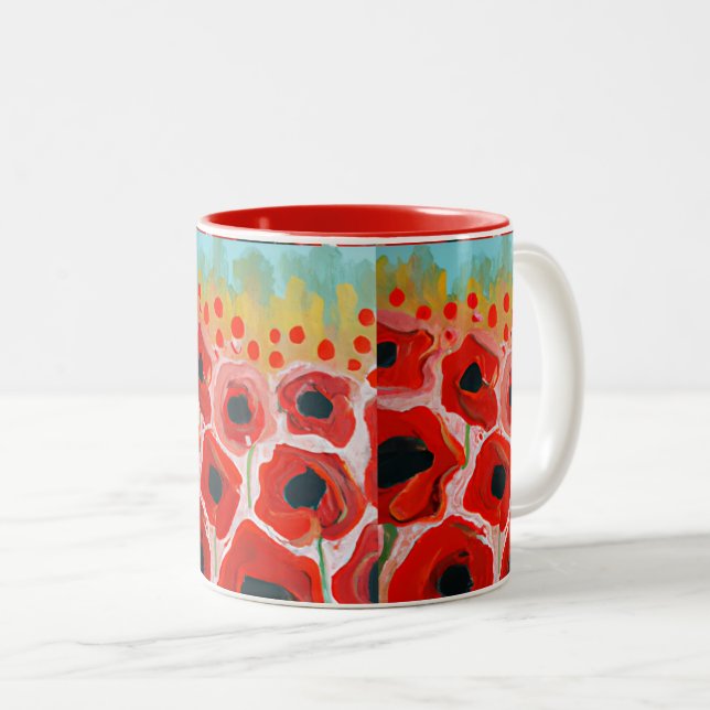 Taza Bicolor Campos de disquete (Anverso derecho)