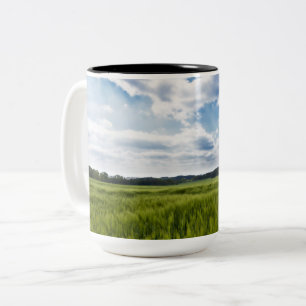 Taza Bicolor Campos verdes y cielo azul