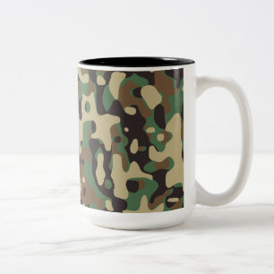 Taza Bicolor Camuflaje de bosque