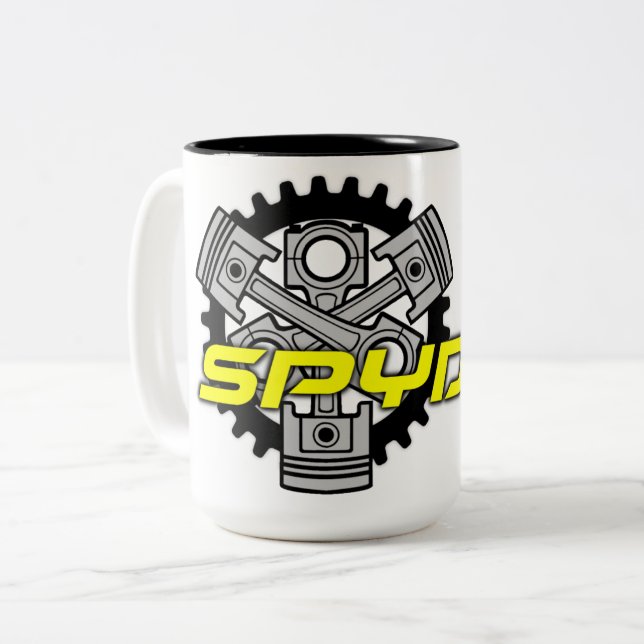 Taza Bicolor Can Am Spyder Three Piston Mug (Anverso izquierdo)