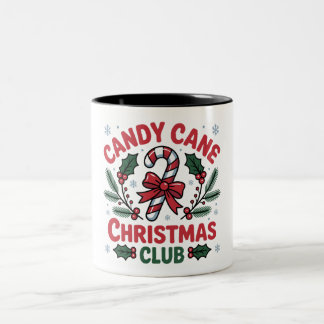 Taza Bicolor Caña de Caramelo Club de Navidad Festivo & Inviern