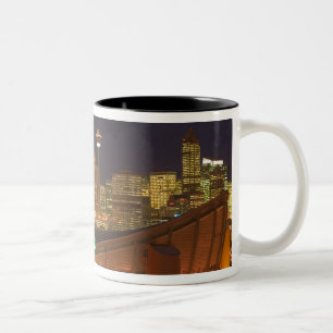 Taza Bicolor Canadá, Alberta, Calgary: horizonte de la ciudad d