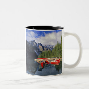 Taza Bicolor Canadá, Alberta, Moraine Lake. El vidrioso