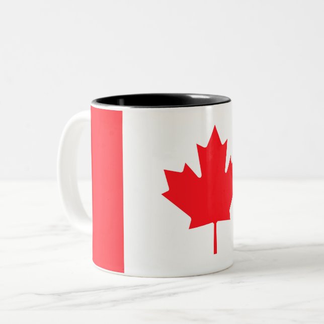 Taza Bicolor Canada Flag Custom Mug - Flag of canada (Anverso izquierdo)