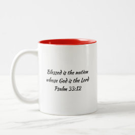 Taza Bicolor CANADÁ FLAG MAP Scripture Personalizada Patriótica