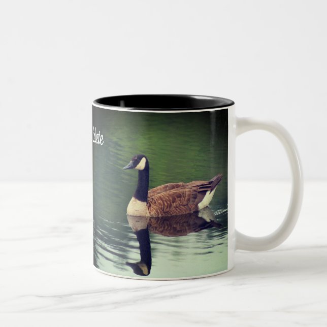 Taza Bicolor Canadá: Naturaleza goosa personalizada (Derecha)