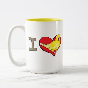 Taza Bicolor Canarios del corazón I
