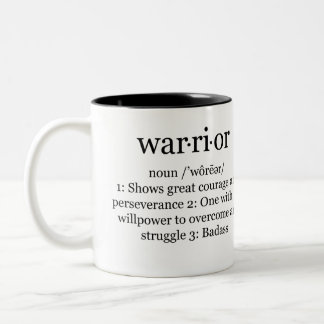 Taza Bicolor Cáncer de mama guerrero, regalo de lucha contra el