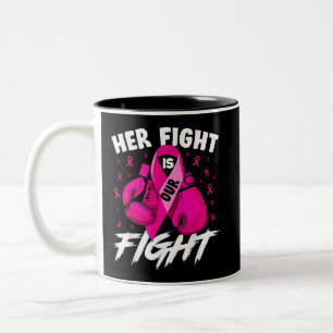 Taza Bicolor Cáncer de Mama Su Lucha Es Nuestra Lucha Contra El