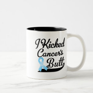 Taza Bicolor Cáncer de próstata golpeé extremo con el pie