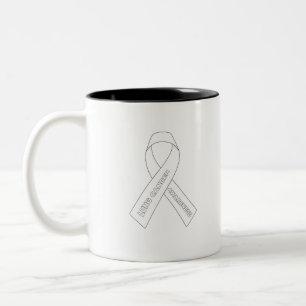 Taza Bicolor Cáncer de pulmón Cinta de sensibilización