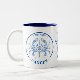 Taza Bicolor Cáncer personalizado Zodiac 11 oz