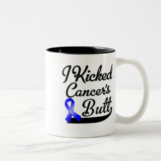 Taza Bicolor Cáncer rectal golpeé extremo con el pie