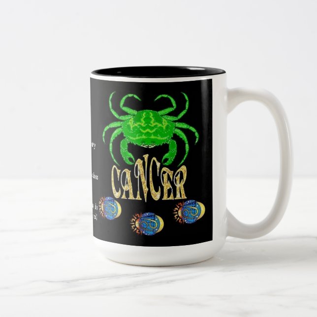 Taza Bicolor Cáncer Rótulo de nacimiento Zodiac Mug (Derecha)
