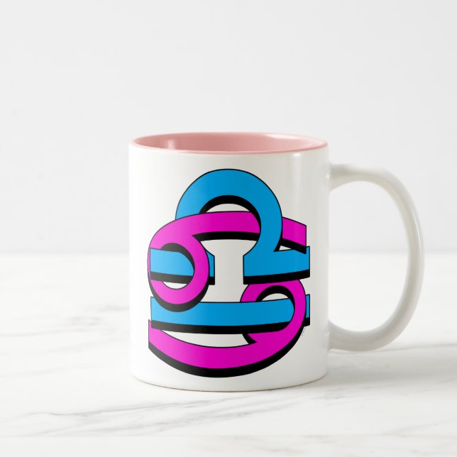 Taza Bicolor Cáncer y libra PkBl (Derecha)