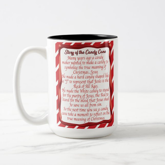 Taza Bicolor Candy Cane Story (Izquierda)