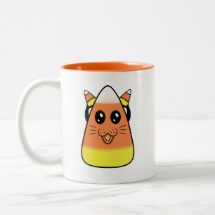 Taza Bicolor Candy Corn Kitty