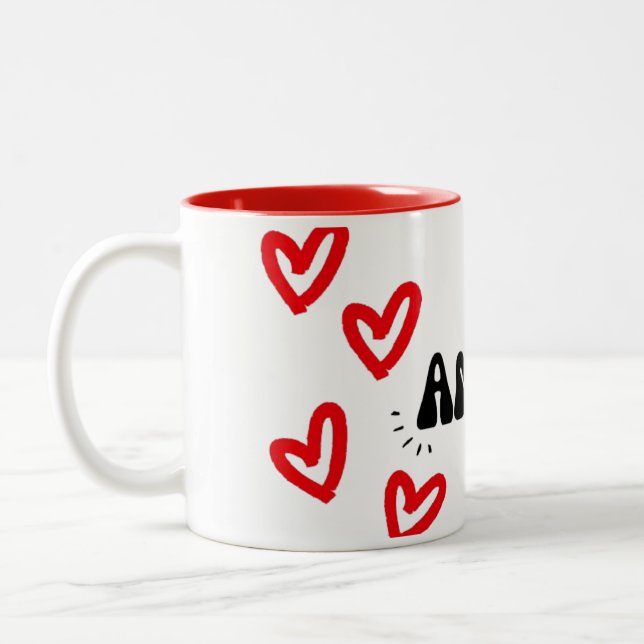 Taza Bicolor Caneca Amor  (Izquierda)