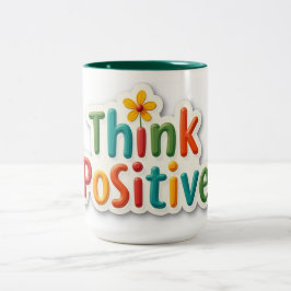 Taza Bicolor Caneca com design motivacional 