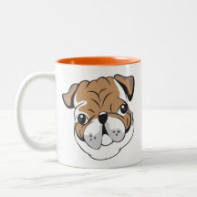 Caneca com estampa de Bulldog