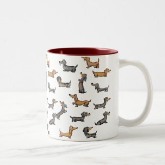 Taza Bicolor Caneca "Daschund"