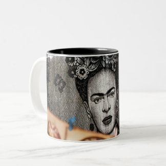 Taza Bicolor Caneca de Café Arte Abstracta 11 oz Cerâmica W-PT 