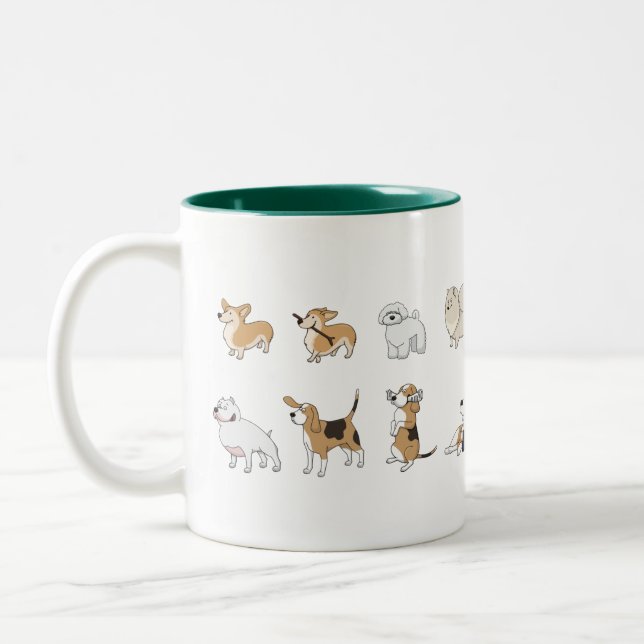 Taza Bicolor Caneca De Café Em Dois Tons perro (Izquierda)