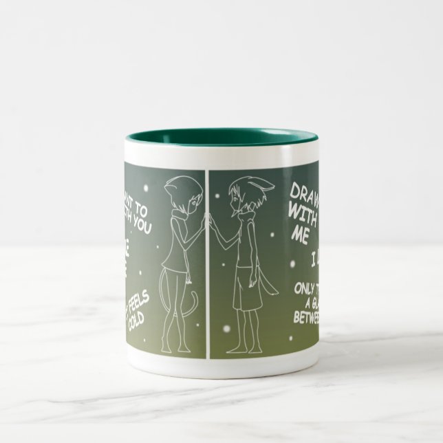 Taza Bicolor Caneca Draw With Me (Centro)