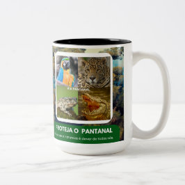 Taza Bicolor Caneca em dois tons pantanal