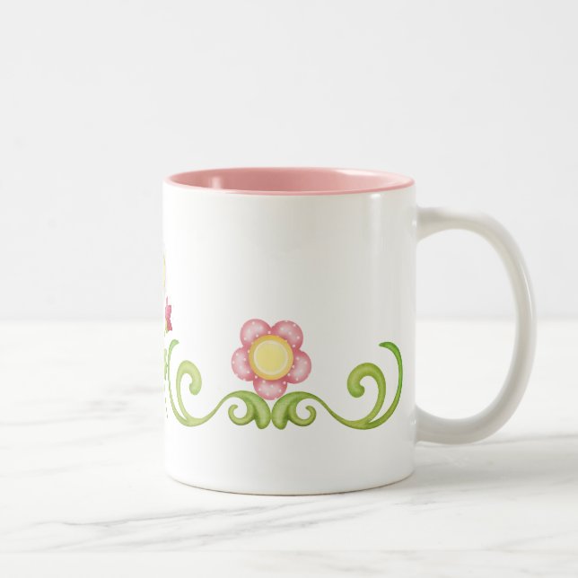 Taza Bicolor Caneca Floral 1 (Derecha)