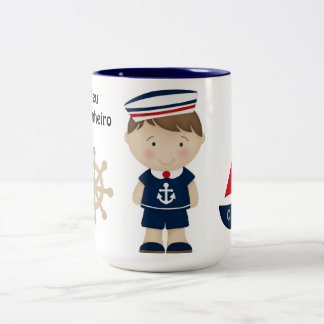 Taza Bicolor Caneca Personalizada Marinheiro