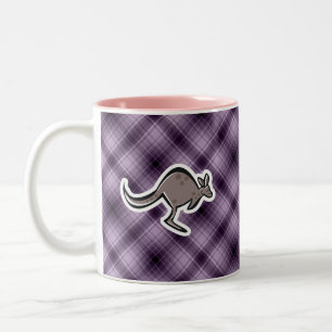 Taza Bicolor Canguro lindo; Púrpura