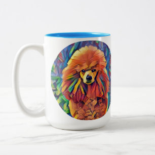 Taza Bicolor Caniche del vitral