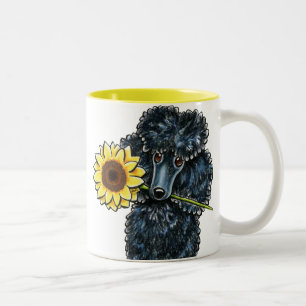Taza Bicolor Caniche miniatura negro soleado