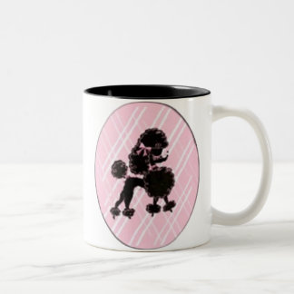 Taza Bicolor caniche negro
