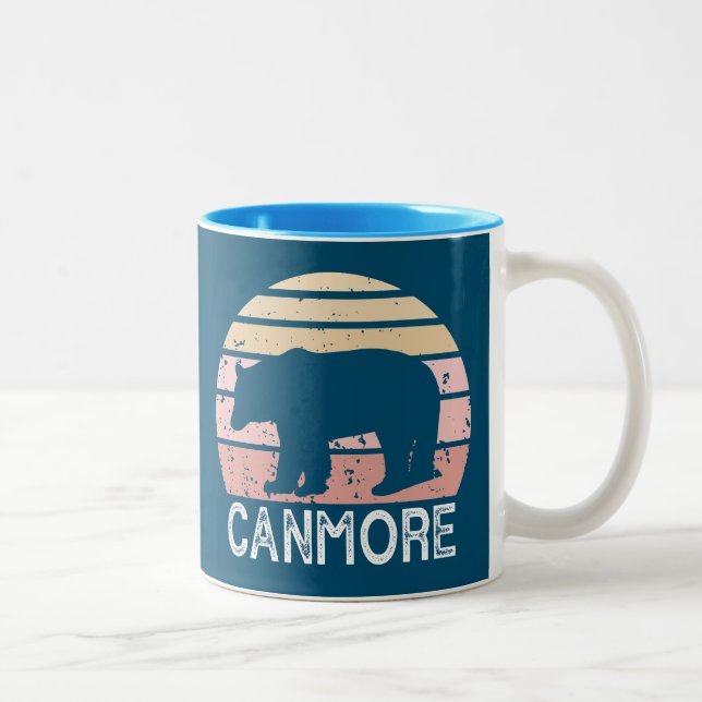 Taza Bicolor Canmore Alberta Retro Bear (Derecha)