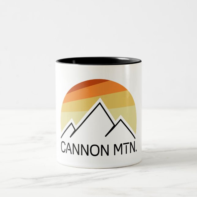 Taza Bicolor Cannon Mountain New Hampshire Retro (Centro)