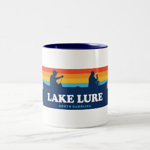 Taza Bicolor Canoa del lago Lure Carolina del Norte