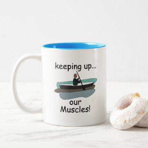 Taza Bicolor Canoa en kayak Mantener nuestros músculos divertid