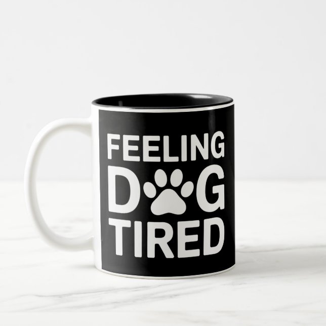 Taza Bicolor Cansado como un Perro (Izquierda)
