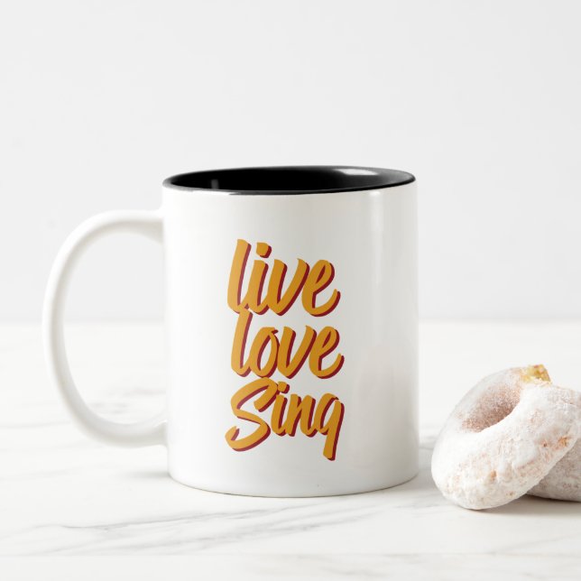 Taza Bicolor Cantante cantante de Live Love Sing y compositor K (Con donut)