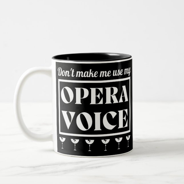 Taza Bicolor Cantante de ópera de voz de ópera (Izquierda)