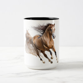 Taza Bicolor Cantering Horse Mug