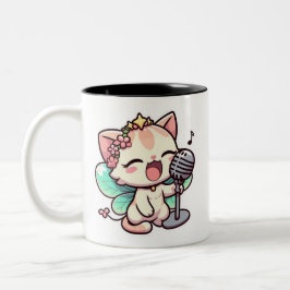 Taza Bicolor Canto de un lindo gato