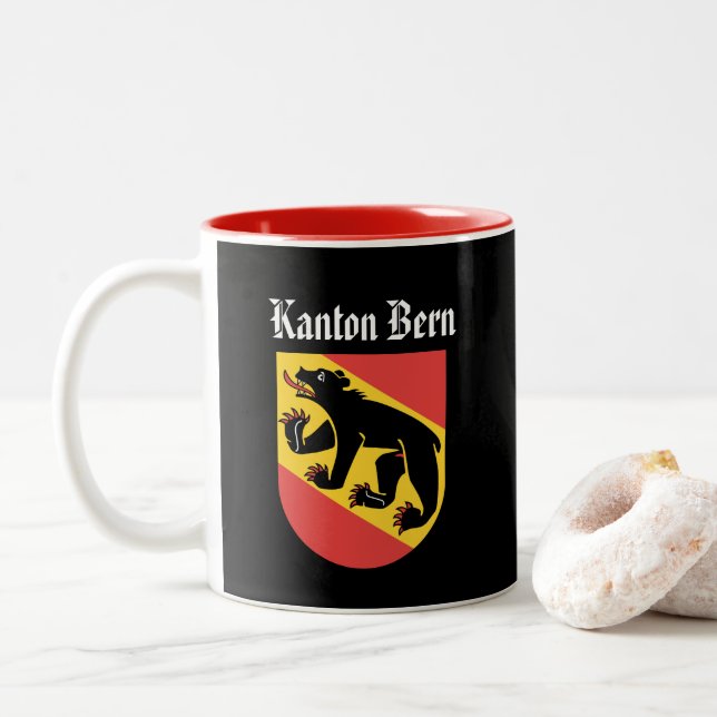 Taza Bicolor Canton Bern, Suiza Mug (Con donut)
