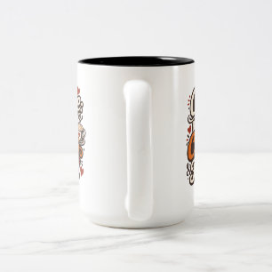 Taza Bicolor Caos de café en reuniones de oficina