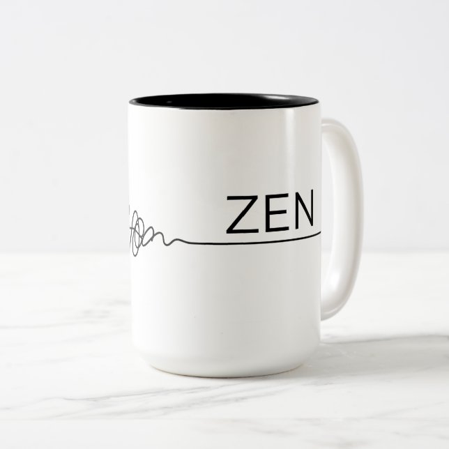 Taza Bicolor Caos envolvente a Zen (Anverso derecho)