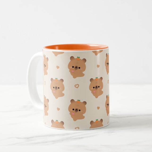 Taza Bicolor Capibara de amor lindo (Anverso izquierdo)